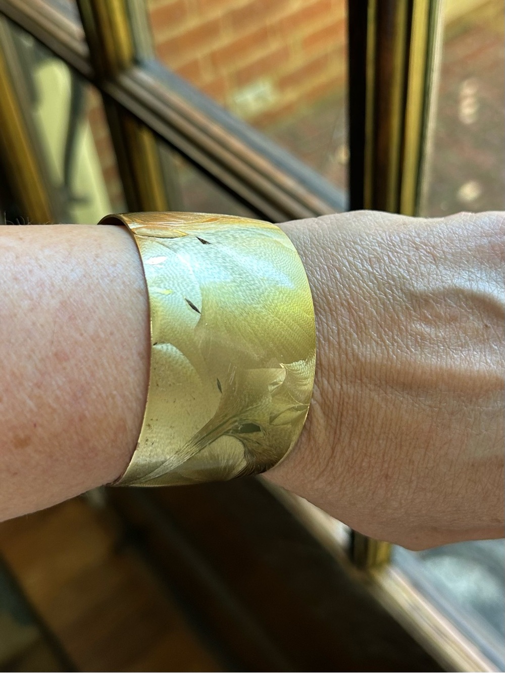 Wide Gold-Tone Cuff Bracelet